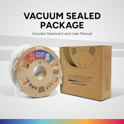 Miniatura 8 de OVERTURE - Filamento PLA 116pulgadas, insumos para impresora 3D, carrete de cartón de 2.2libras, precisión dimensional 99% +- 0.001 pulgadas,