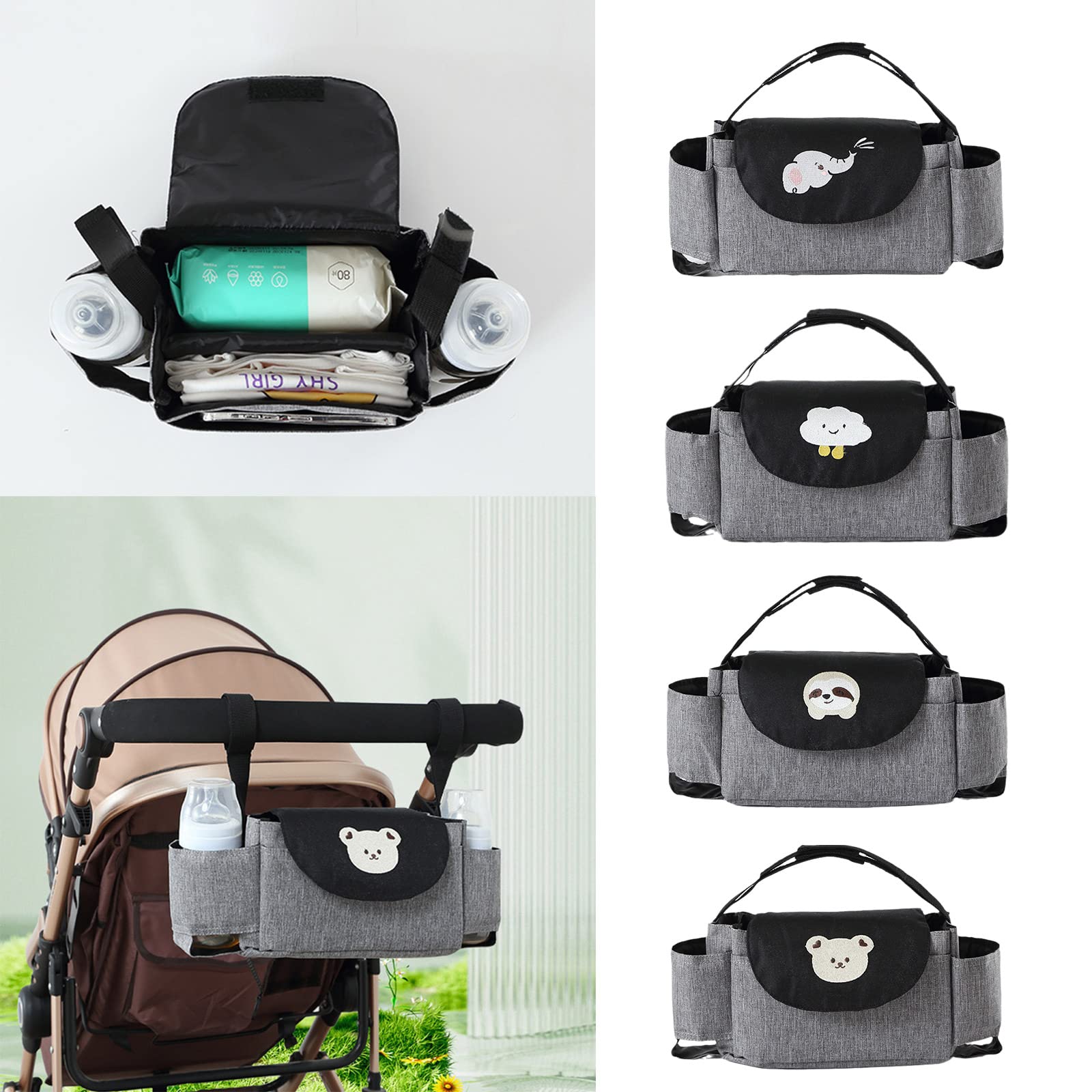Lightweight Cup Bag Storage Pram Pushchair Cup Holder Bottle Drink Food Hanging- Storage