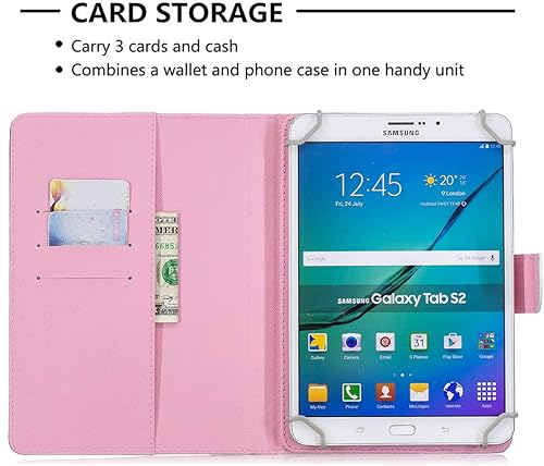 Miniatura 2 de Funda universal para tablet de 7.9 a 8.5 pulgadas, NewShine Colorful Wallet Stand Cover para iPad Mini 1234, Galaxy Tab AES2 8.0, Tienda Fire HD 8 y