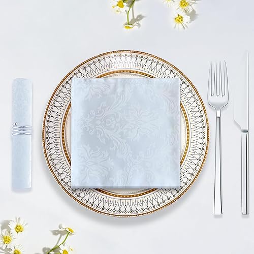 Miniatura 10 de SASTYBALE Mantel rectangular de 60 x 84 pulgadas, color crema óxido, a prueba de derrames, resistente a las arrugas, mantel de damasco de poliéster