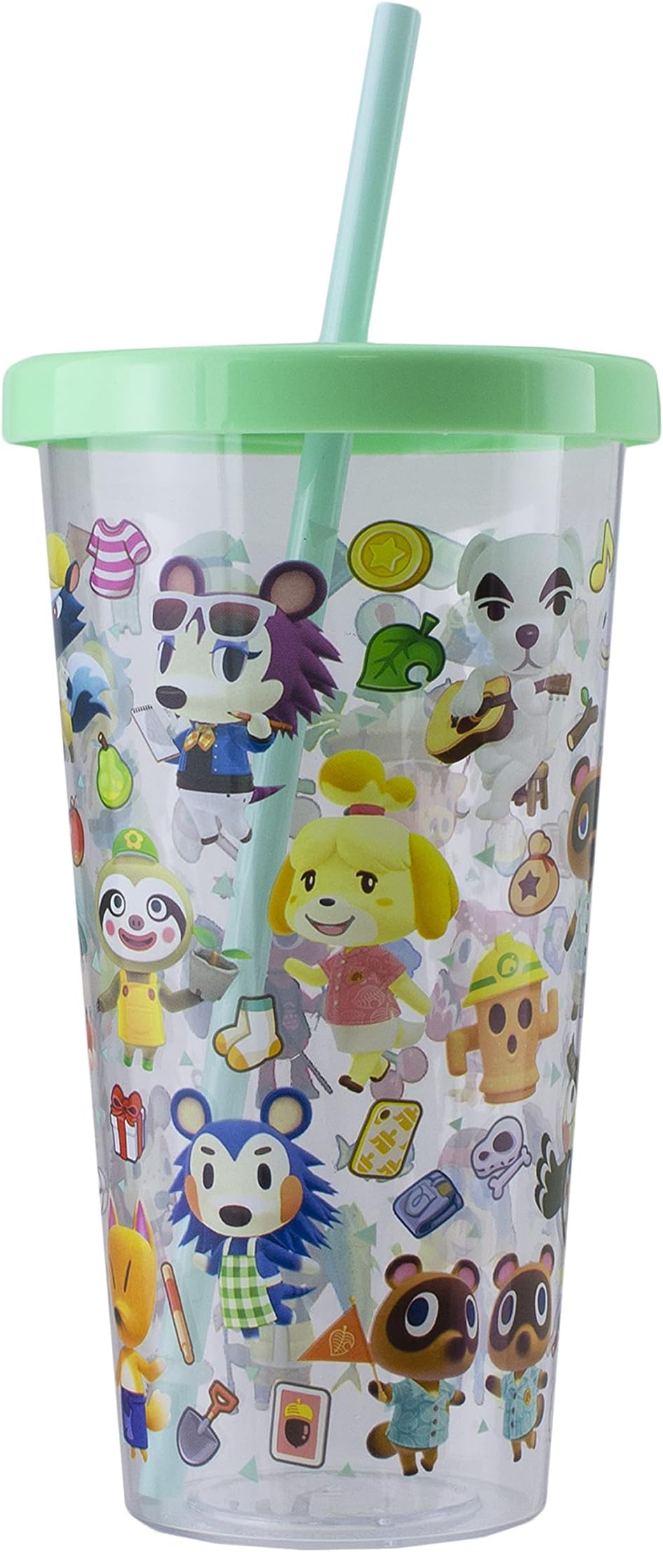 Animal Crossing Plastic Cup and Straw