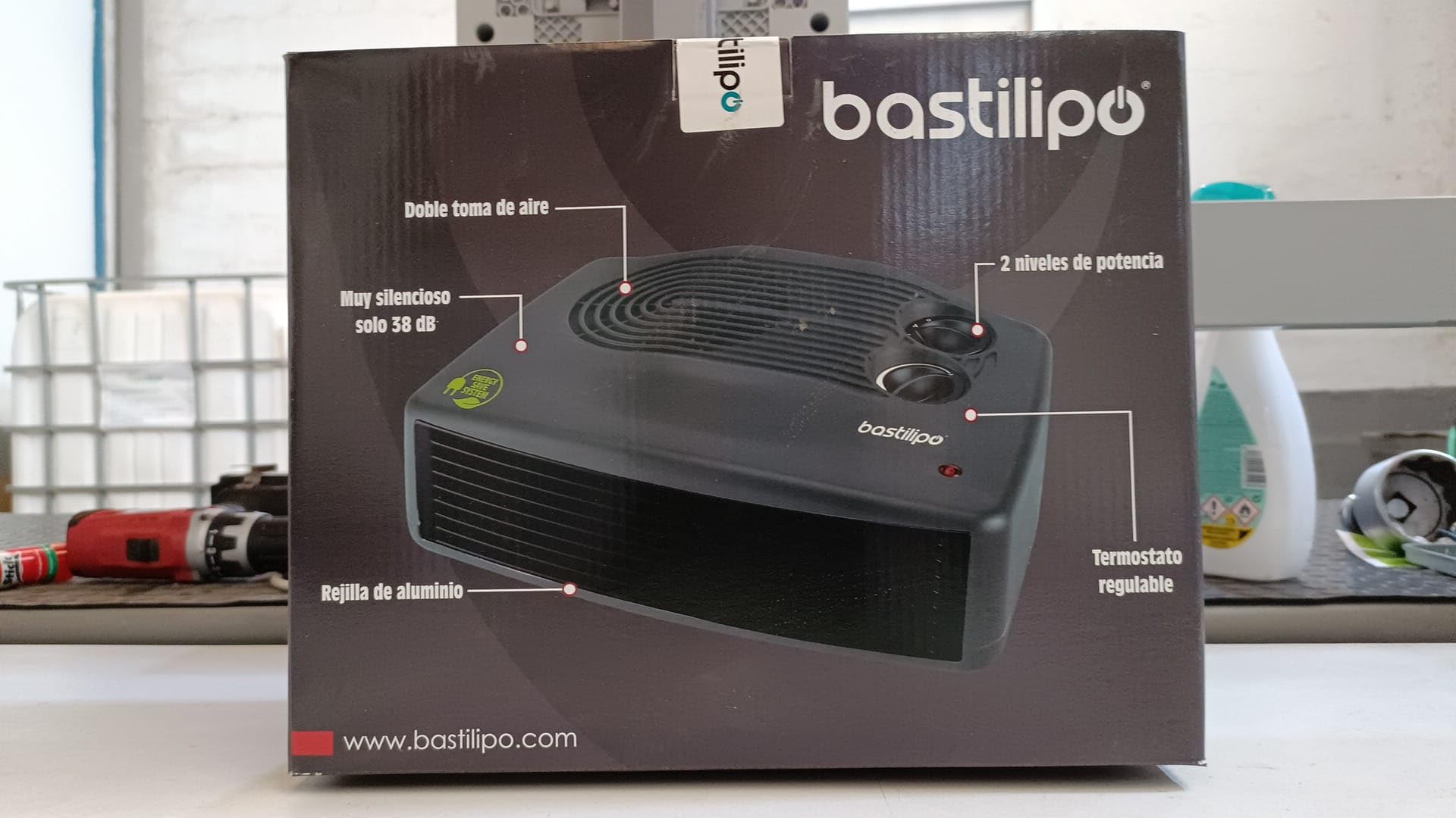 Bastilipo 2505 Bastilipo-THP-1500-PTC-Termowentylator o niskim poborze mocy 1500 W i regulowany termostat