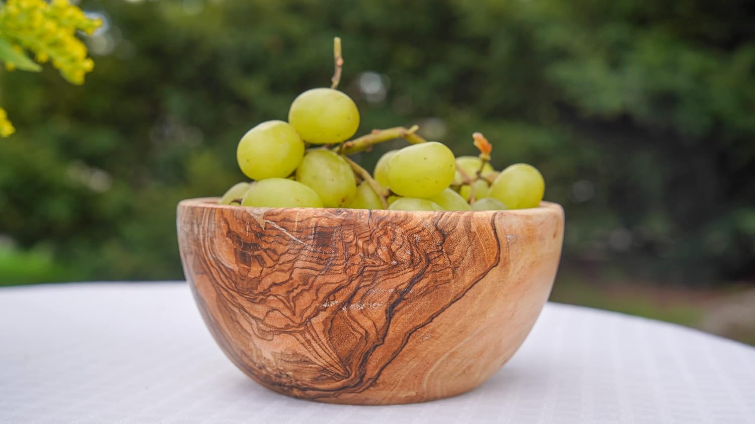 Lipper International 6011 Olive Wood Serving Bowl for Salads, Fruit, or Popcorn, Small, 4.75"