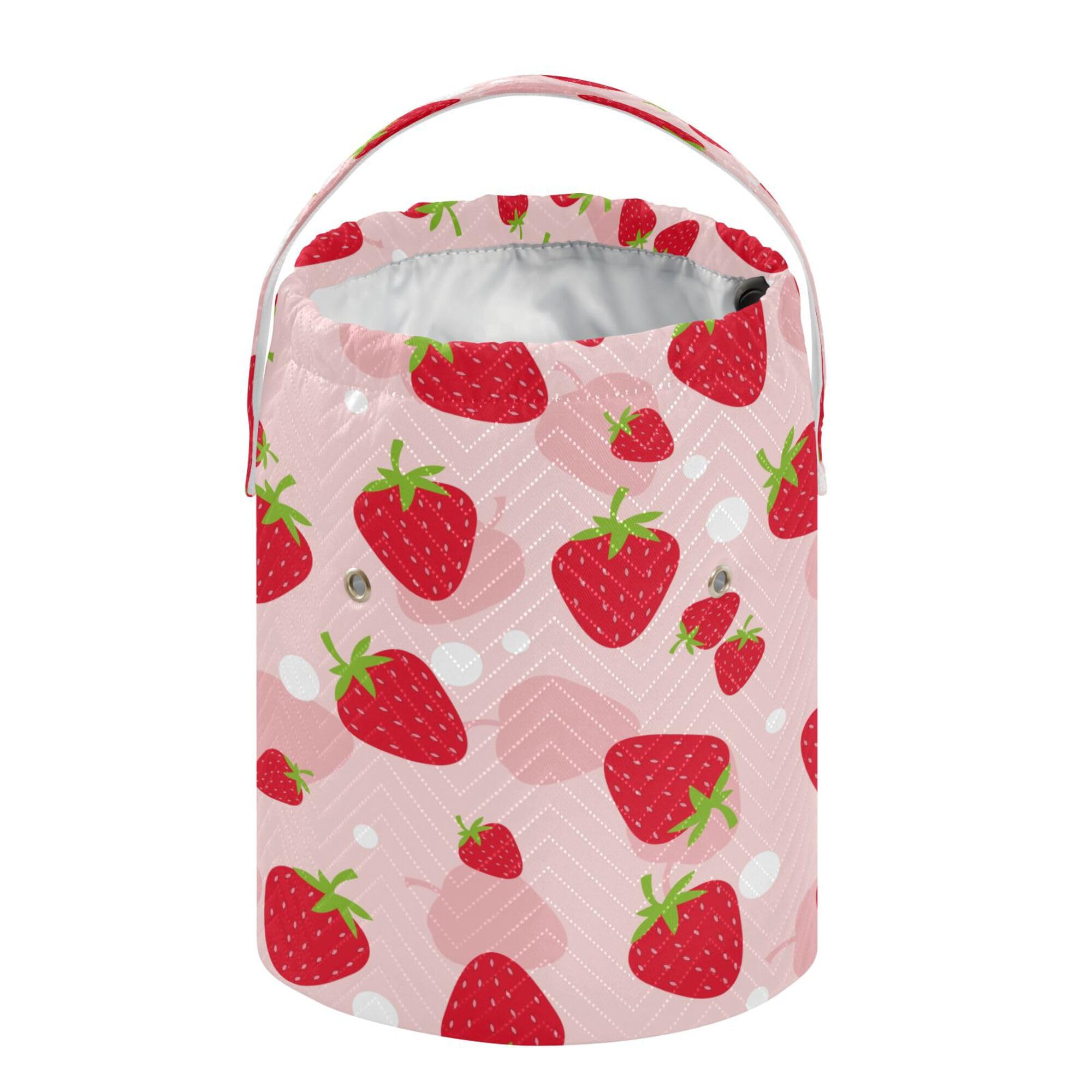 PYBUG Flamingo Yarn Storage Tote – Knitting Bag With Pockets, 4 Yarn Holes, Portable Craft Organizer