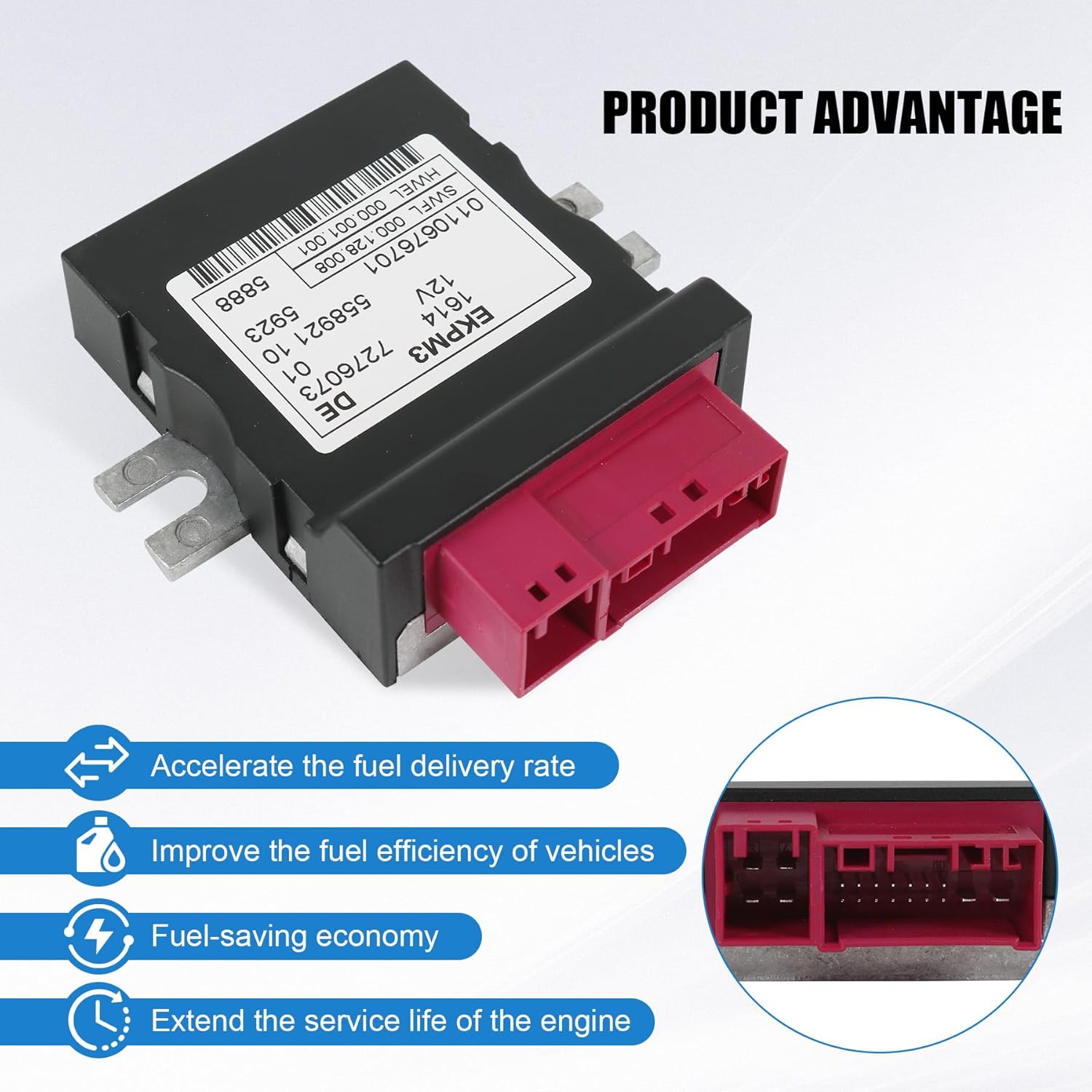 Fuel Pump Control Module Replacement For X3 X4 X5 X6 228i 320i 328i 335i 428i 435i 528i 530i 550i 2009-2016, Replace 16147411596 16147276073