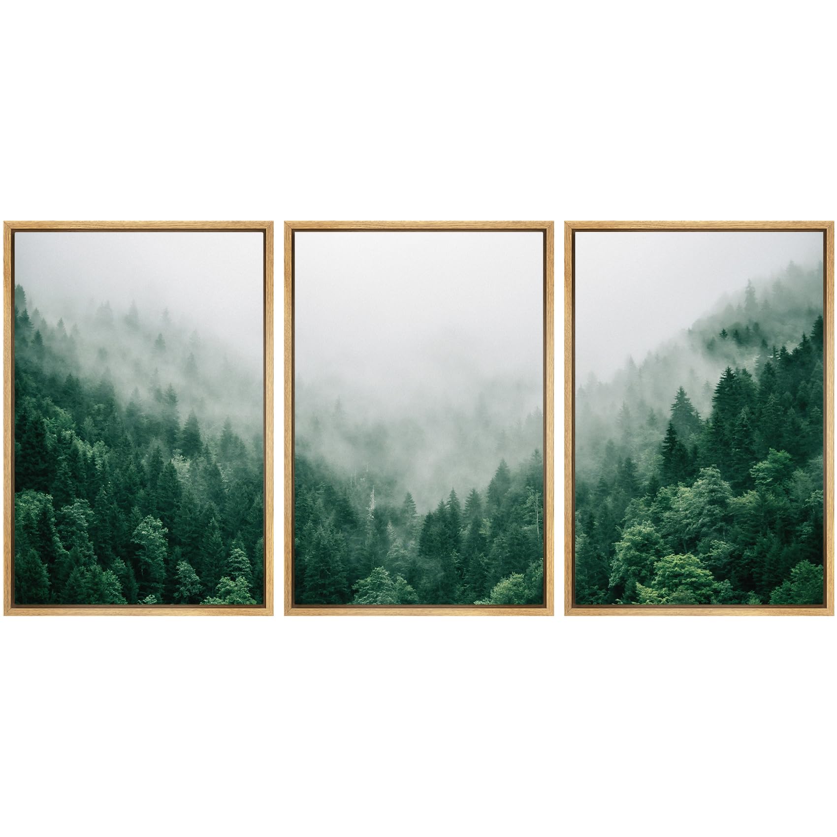 SIGNWIN Framed Canvas Print Wall Art Set Coastal Serenity Abstract Seaside Illustrations Modern Art Decorative Rustic Calm/Zen for Living Room, Bedroom, Office - 24"x36"x3 Natural — view 128