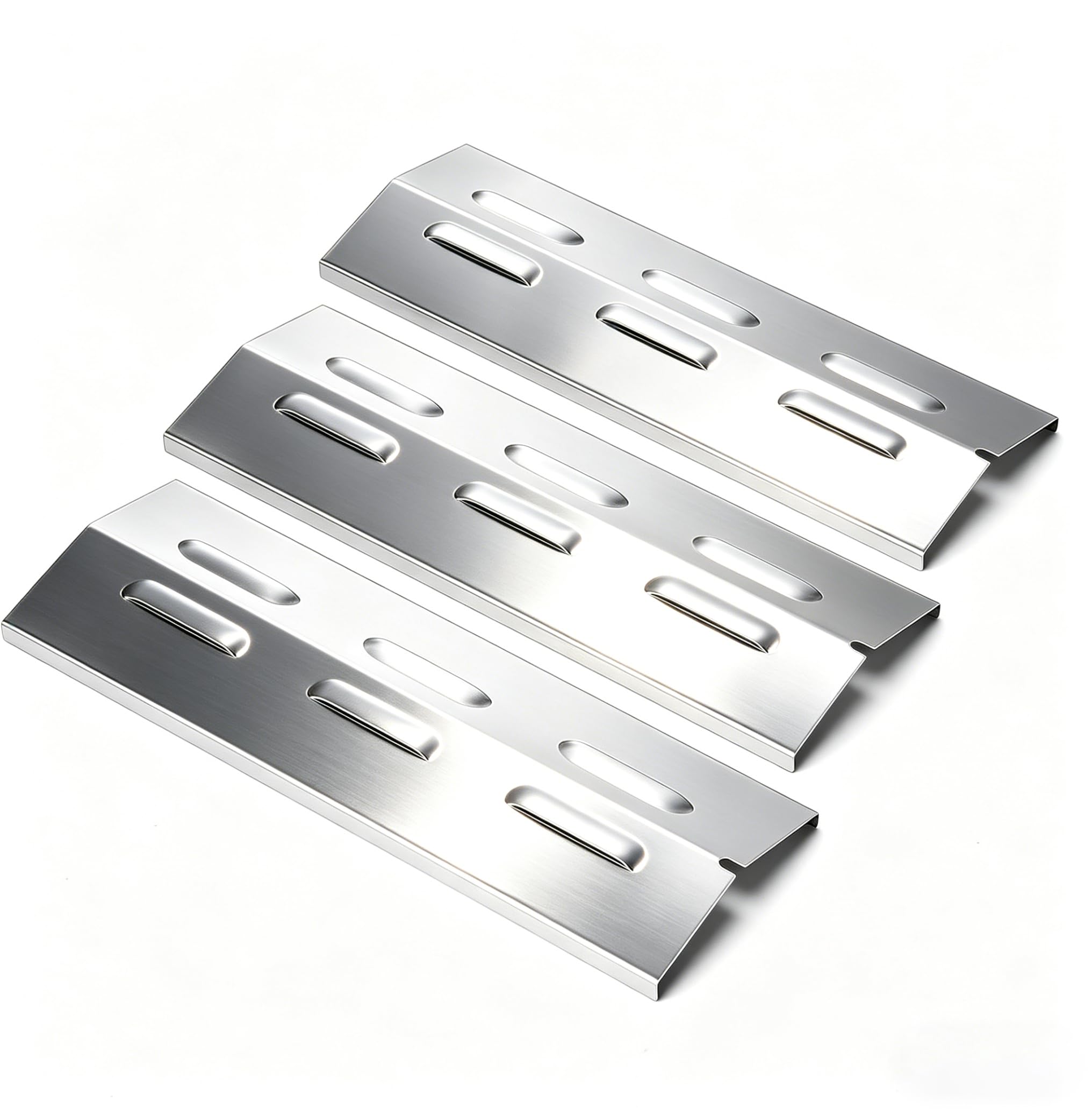 GFTIME 36,5 x 12cm Edelstahl Brennerabdeckung Ersatzteile für Enders Chicago 3 Gasgrill Zubehör, für Enders Boston Pro 3K/6 Kr Turbo, Tepro 3561, Barbecook Brahma 4.0, Aromaschienen Heizplatte 3 Stück