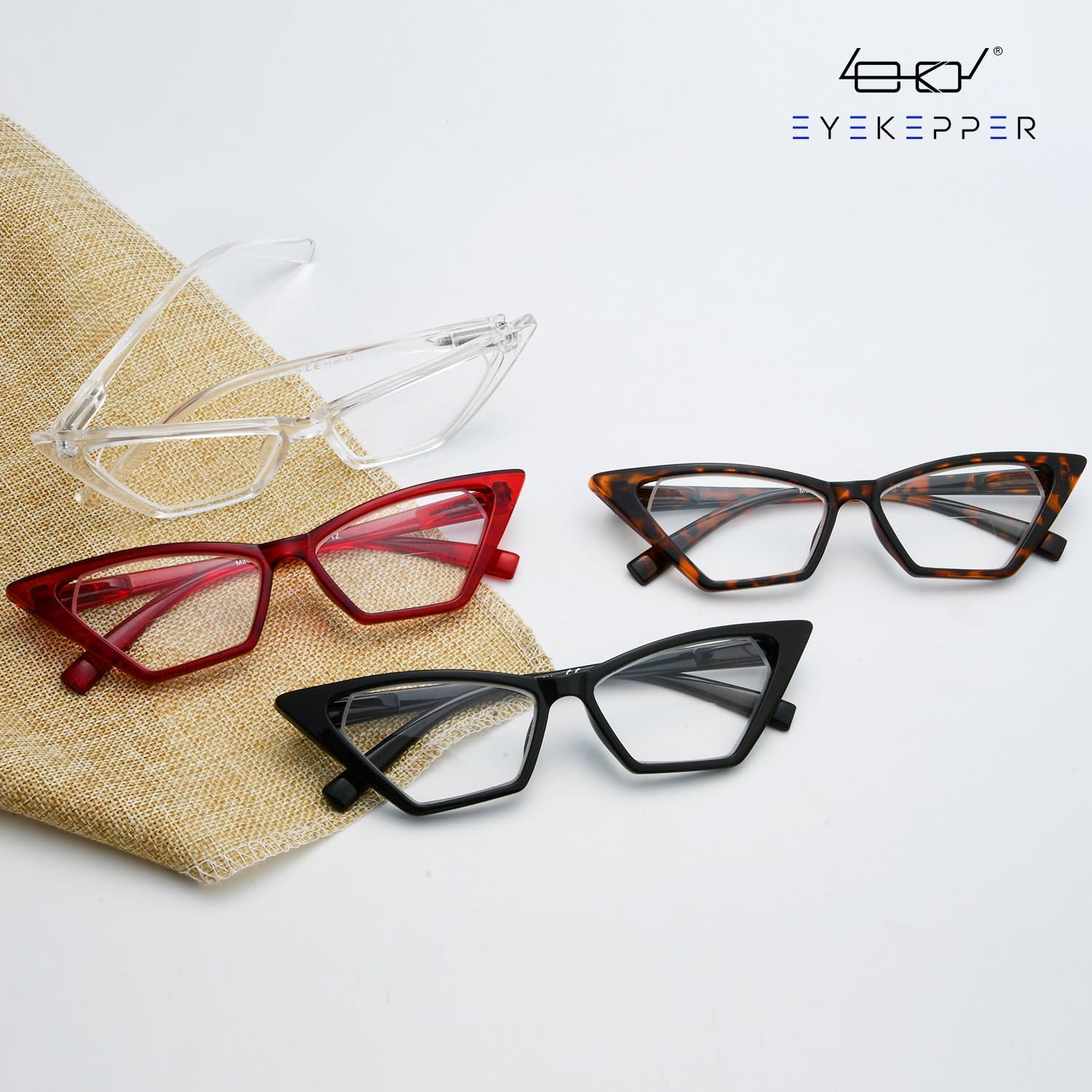 Eyekepper 4-pack Bifocal Reading Glasses Women Cat Eye Oversized Bi-focal Readers