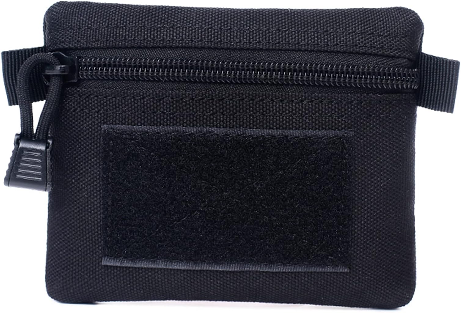 JIFNCROutdoor EDC Molle Pouch Portable Wallet Card Bag Travel Zipper Mini Tactical Bag for Camping Hiking Sports Traveling Mobile Waist Pouch Pack Pocket,Black