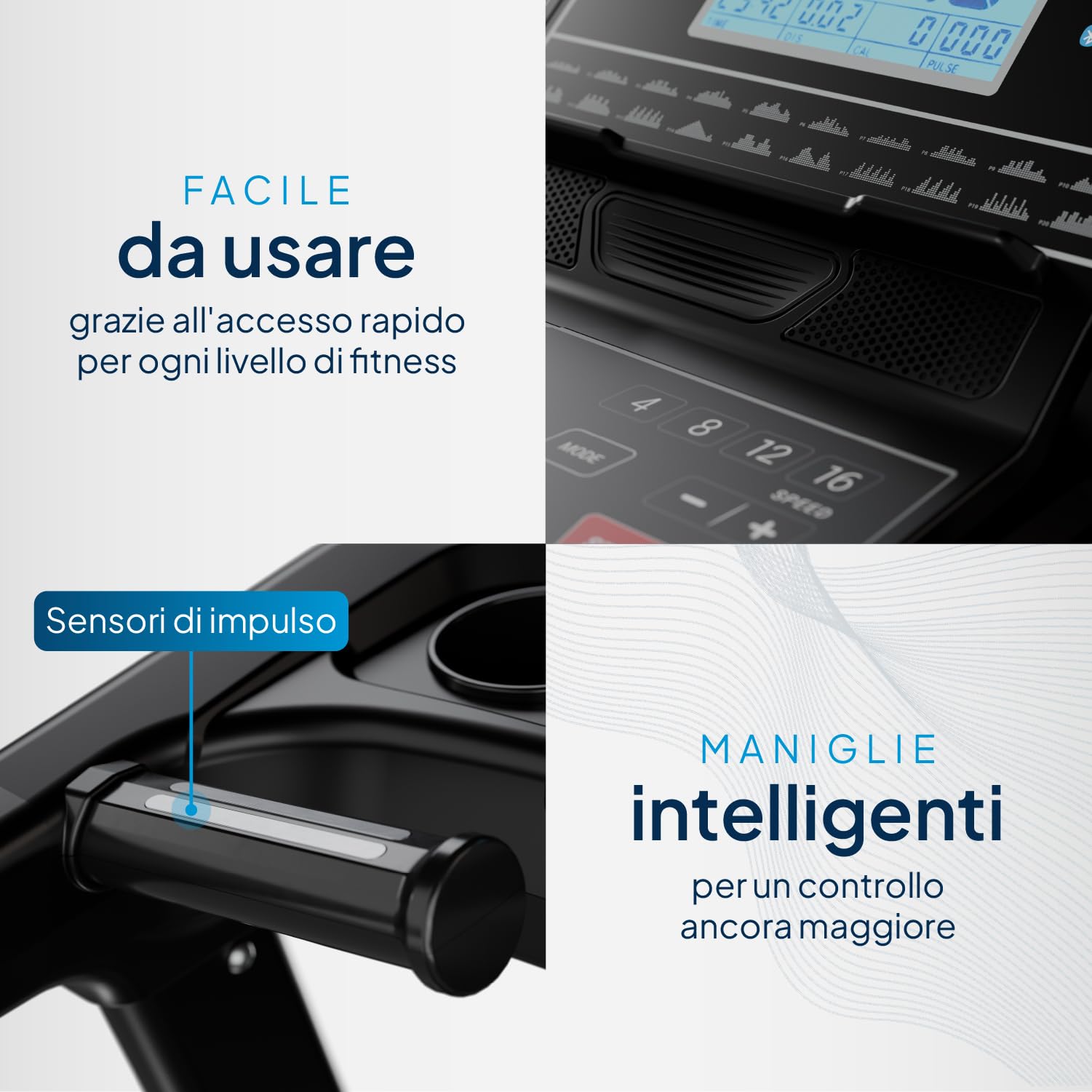 ArtSport Tapis roulant Speedrunner 6000 pieghevole - 22 km/h, 99 programmi, 22 livelli di inclinazione, display LCD da 7 pollici, fino a 150 kg, superficie di corsa: 133 x 50 cm