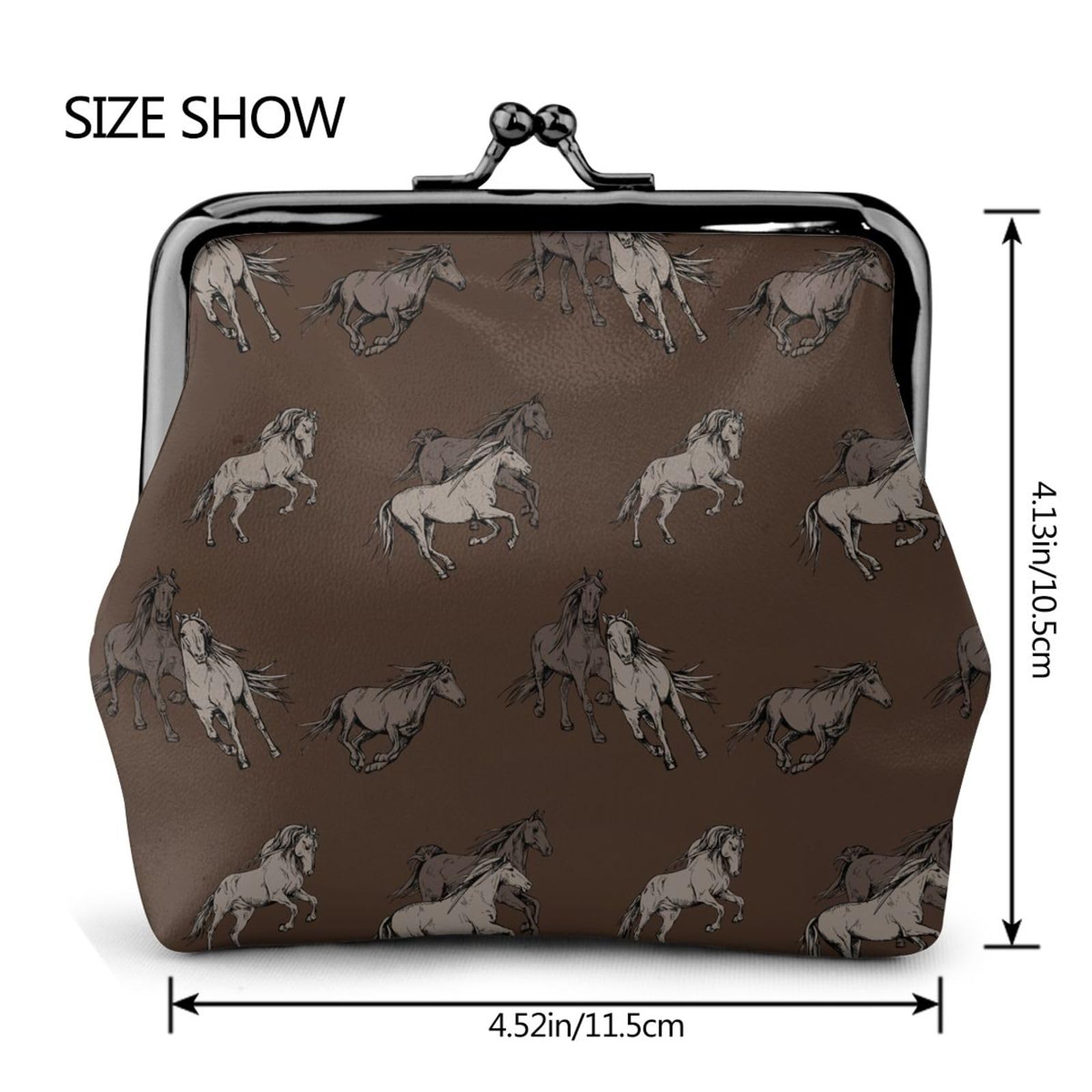 Amazon.co.jp: がま口財布 馬柄 小銭入れ 親子がま口財布 財布 ミニ