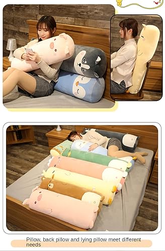 Miniatura 6 de MUPI Lindas almohadas corporales largas de felpa de 27 pulgadas, almohadas de peluche con forma de animal para cama, juguetes de peluche de algodón
