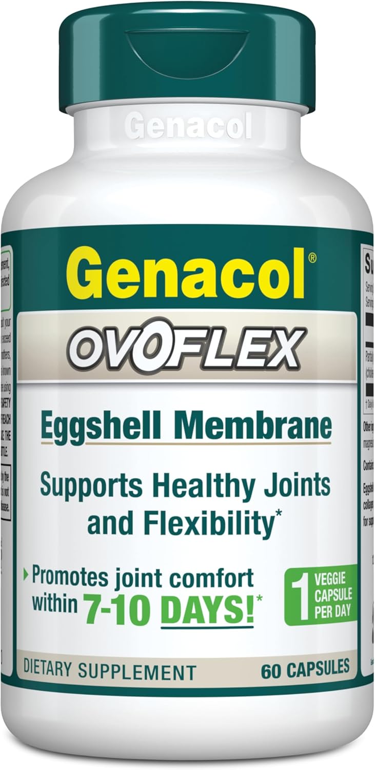 Genacol Ovoflex – Natural Eggshell Membrane Supplement, Support Healthy Joints & Flexibility, Vegetarian Solution for Joint Care, Results in 7 Days, Value Pack, 60 Capsules (60-Day Supply)