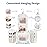 Narwey Hanging Toiletry Bag for Women Travel Makeup Bag Organizer Toiletries Bag for Cosmetics Essentials Accessories (Large, Little Blue Flower)