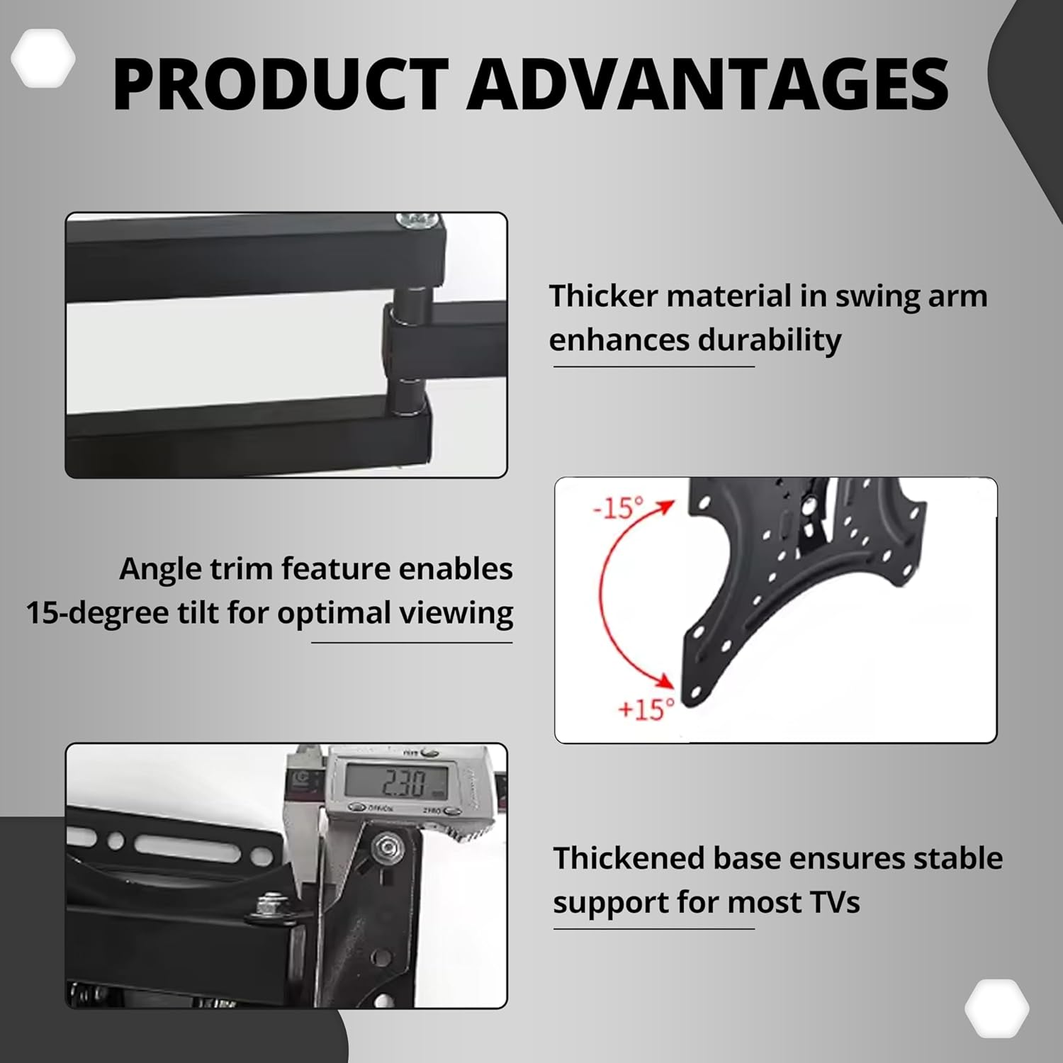 Review Robustt Heavy Duty Tv Wall Mount Bracket For 14 To 42 Inch