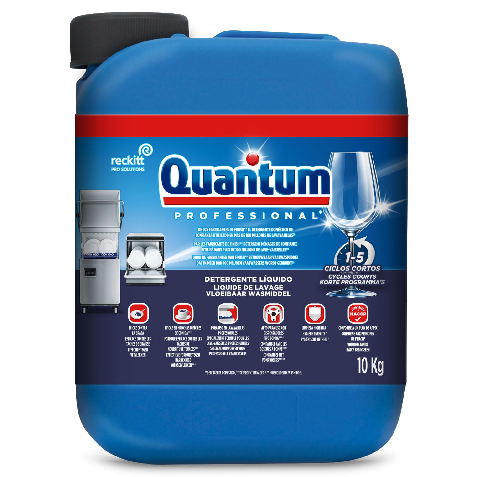 Finish Quantum Professional Detergente líquido para uso profesional, 10kg