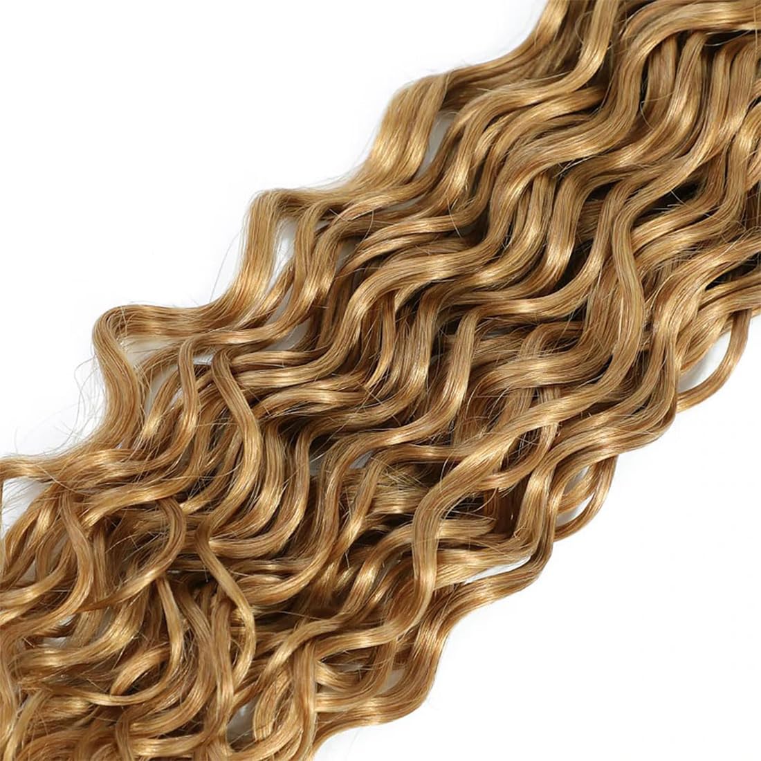 Water Wave Human Hair Bundles Echthaar Tressen Bündel Honey Blonde #27 Color Menschliches Haar Human Hair Extensions Double Weft Weave 50g/Piece 26 28 30 Zoll