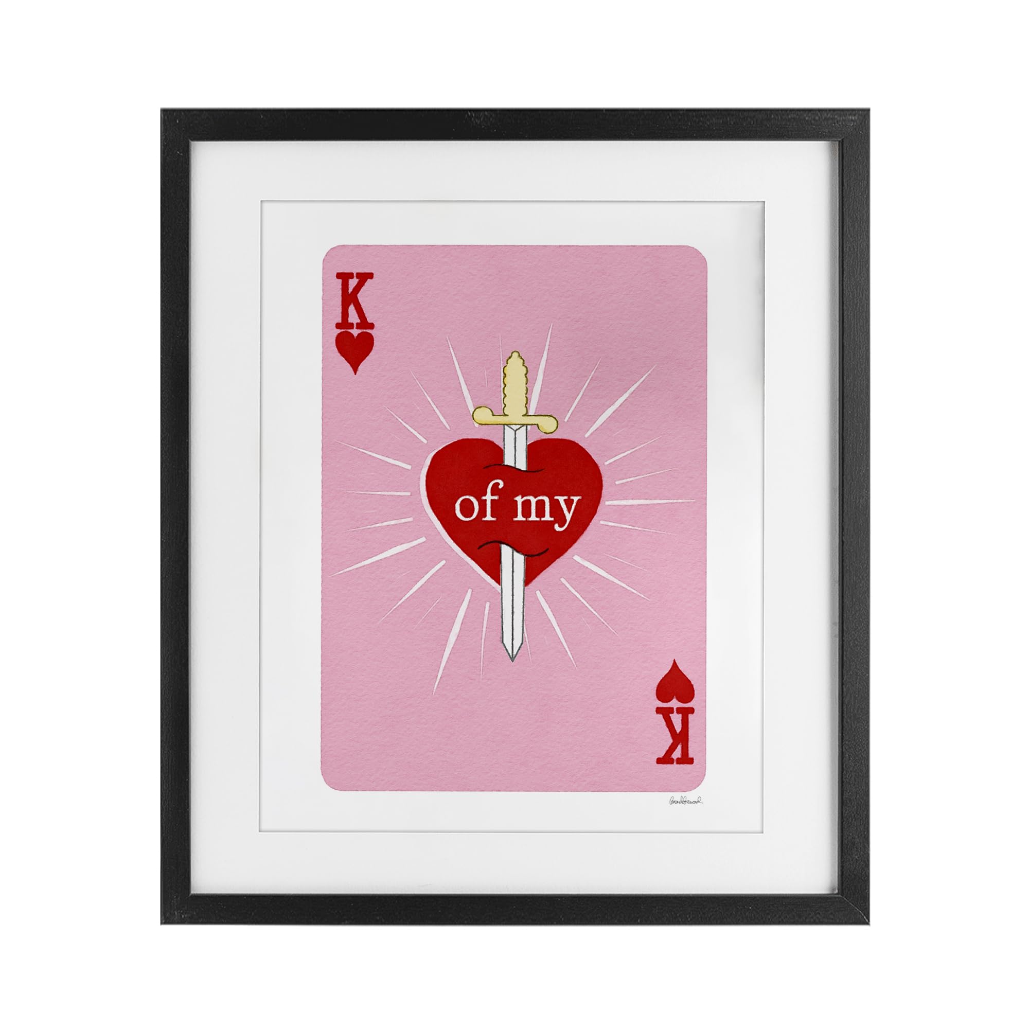Cadre King Of My Heart par Amanda Greenwood 53x43 cm