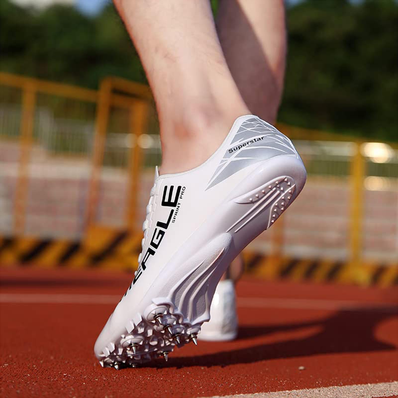 Scarpe Chiodate da Corsa, Scarpe da Atletica Unisex con 8 Chiodi, Scarpe Sportive per Giovani Antiscivolo con Punte E Sprint Uomo Donna E Bambino, per La Corsa Sprint,004,41
