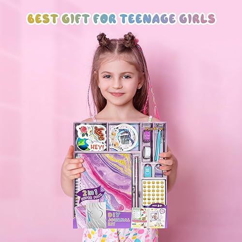 Miniatura 7 de PERRYHOME Kit de 2 diarios de bricolaje para niñas, juego de 200 diarios para adolescentes y adolescentes, kits de arte y manualidades, regalos