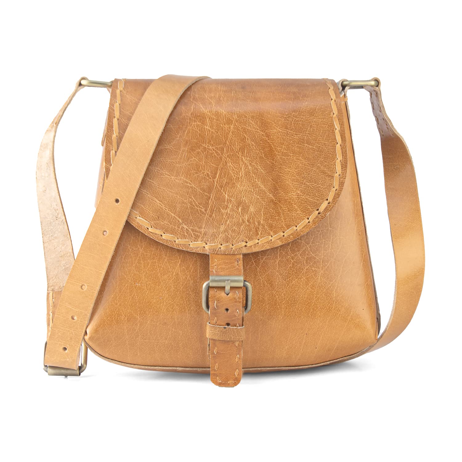 Goatter Genuine Leather Merigold Tan Crossbody Sling Bag For Womens (B0B8ZNP5KT) Amazon Price History, Amazon Price Tracker