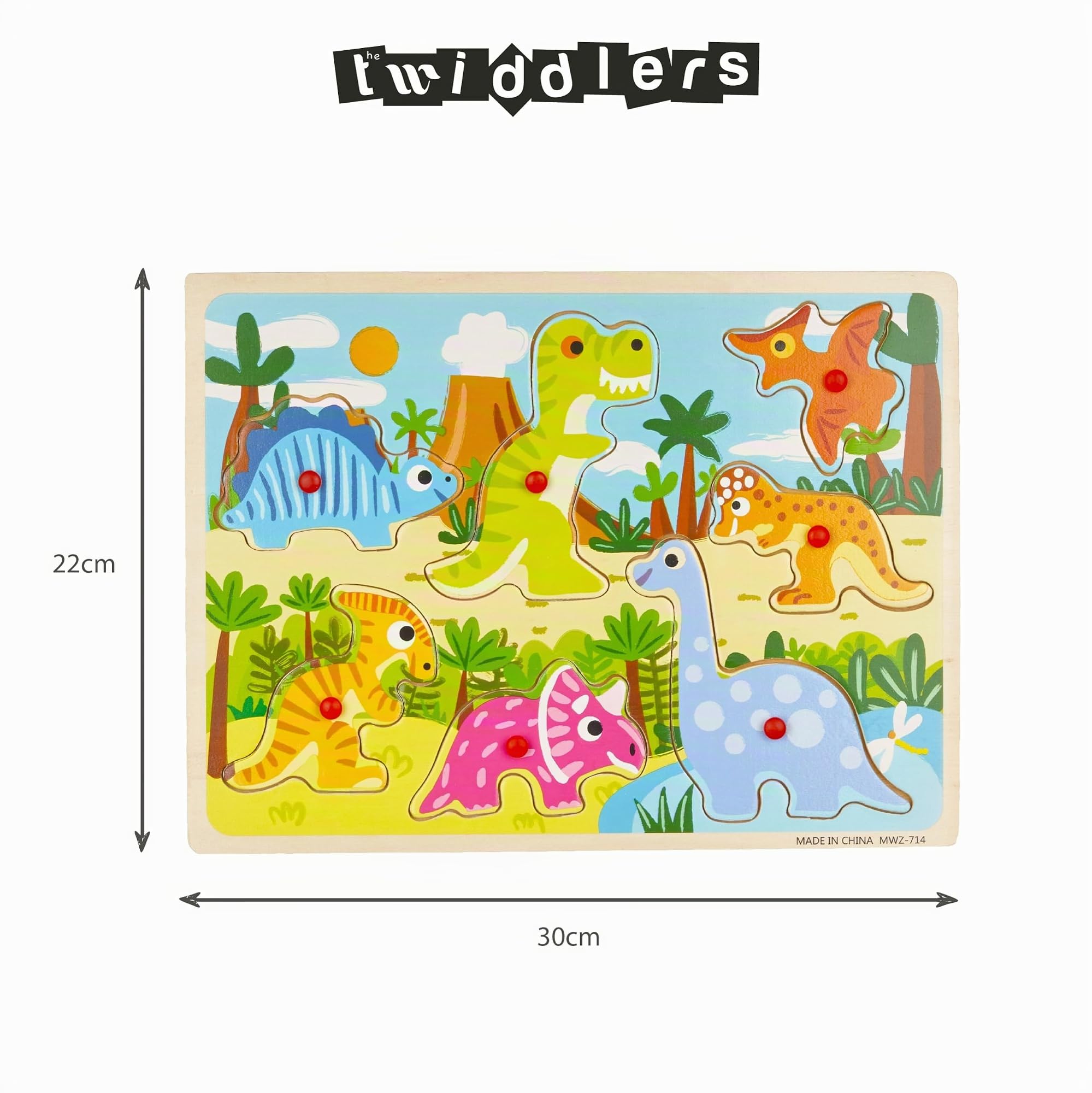 THE TWIDDLERS 5 Giocattolo Educativo Puzzle in Legno per Bambini - Colori Vivaci