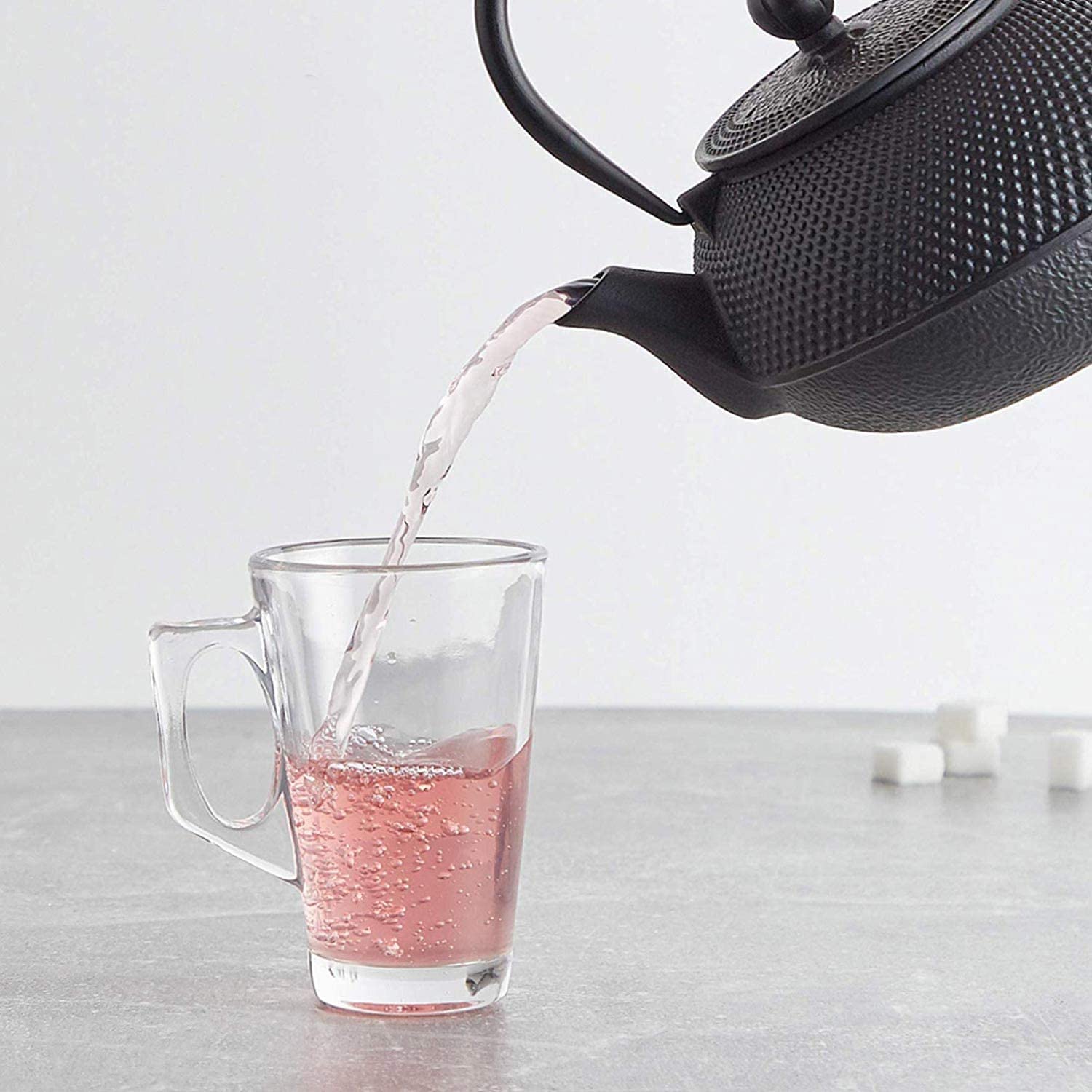Grande théière en fonte avec infuseur en acier inoxydable pour thé en vrac 1200 ml