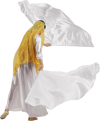 Vista 12 de Set de Banderas de Adoración MUNAFIE (2 Banderas + 2 Varillas Telescópicas + 1 Bolsa de Almacenamiento), banderas de adoración para danza