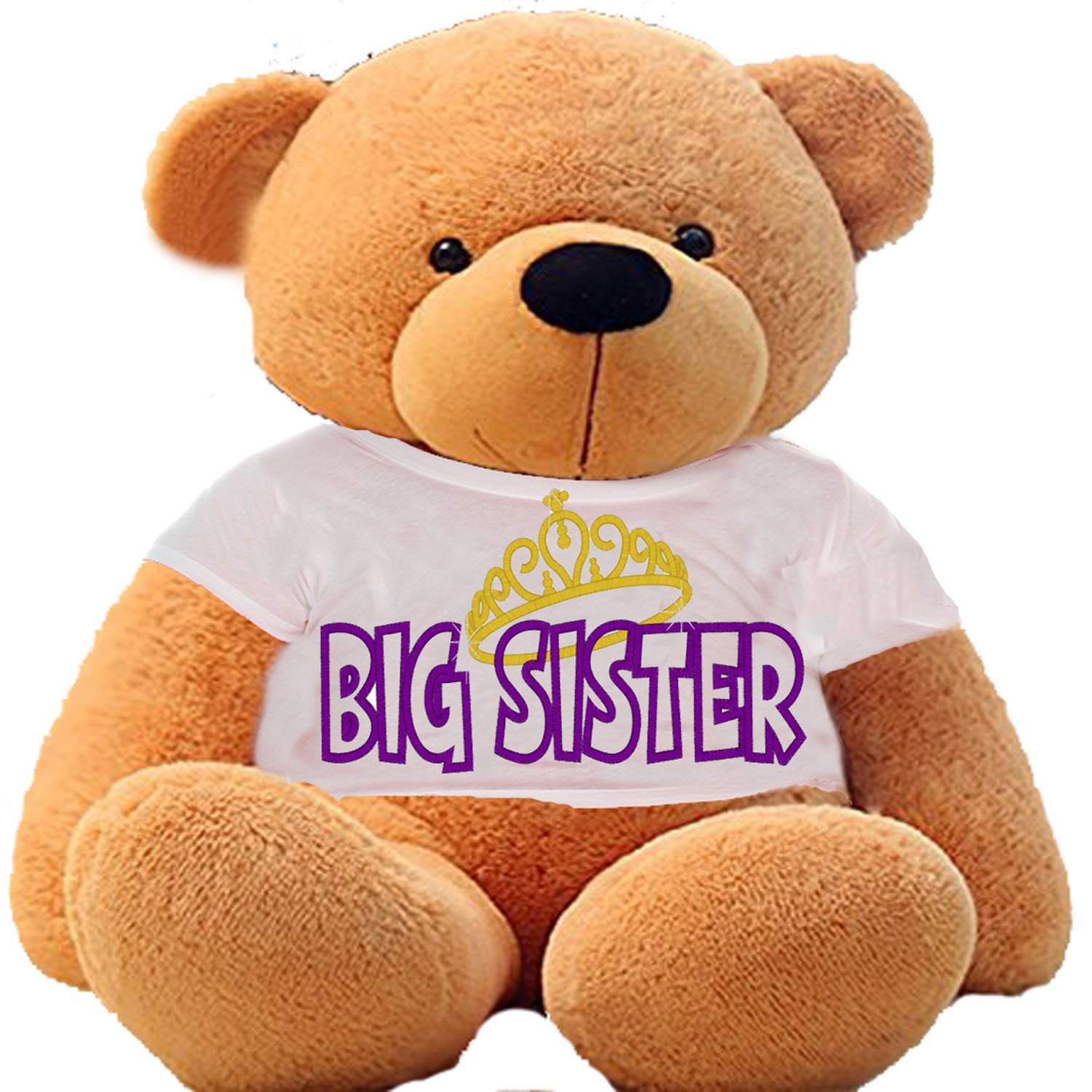HugnFeel® Soft Toys Big Teddy Bear Wearing Big Sister T-Shirt 3 feet Brown_T Shirt_Big Sister Plush & Stuffed Toys (B08C7Z2DPQ) Amazon Price History, Amazon Price Tracker