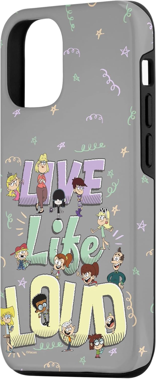 iPhone 15 The Loud House Live Life Loud Vintage Group Logo Case