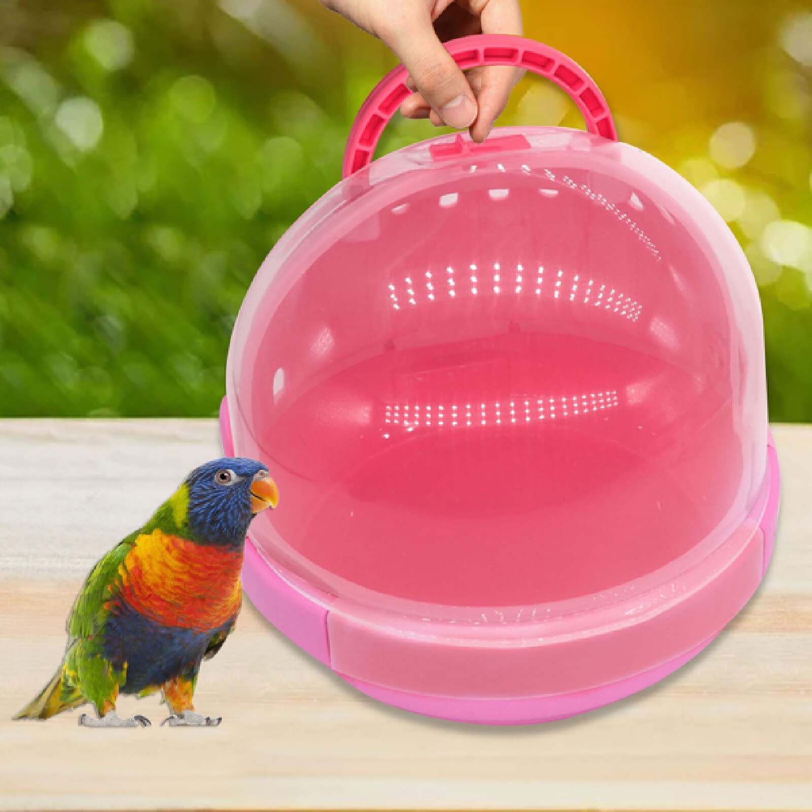 Hamak dla chomików, Domek dla ptaków, kapsuła kosmiczna, przenośna, ciepła klatka papug, wysiadywanie, ciepłe gniazdo, małe, niebieskie(Pink)