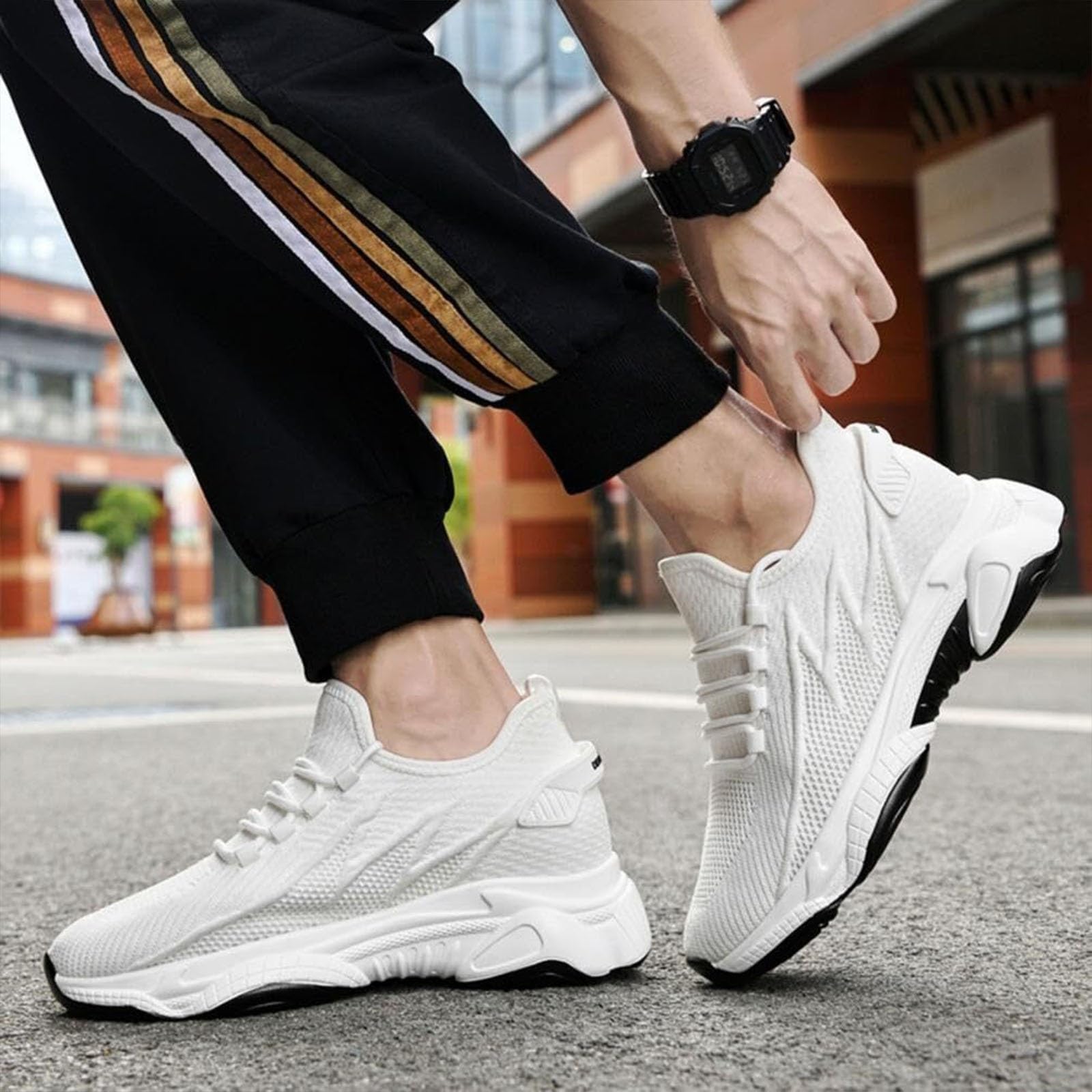 Zapatillas con Aumento Invisible De Malla,Zapatos con Alzas Hombre