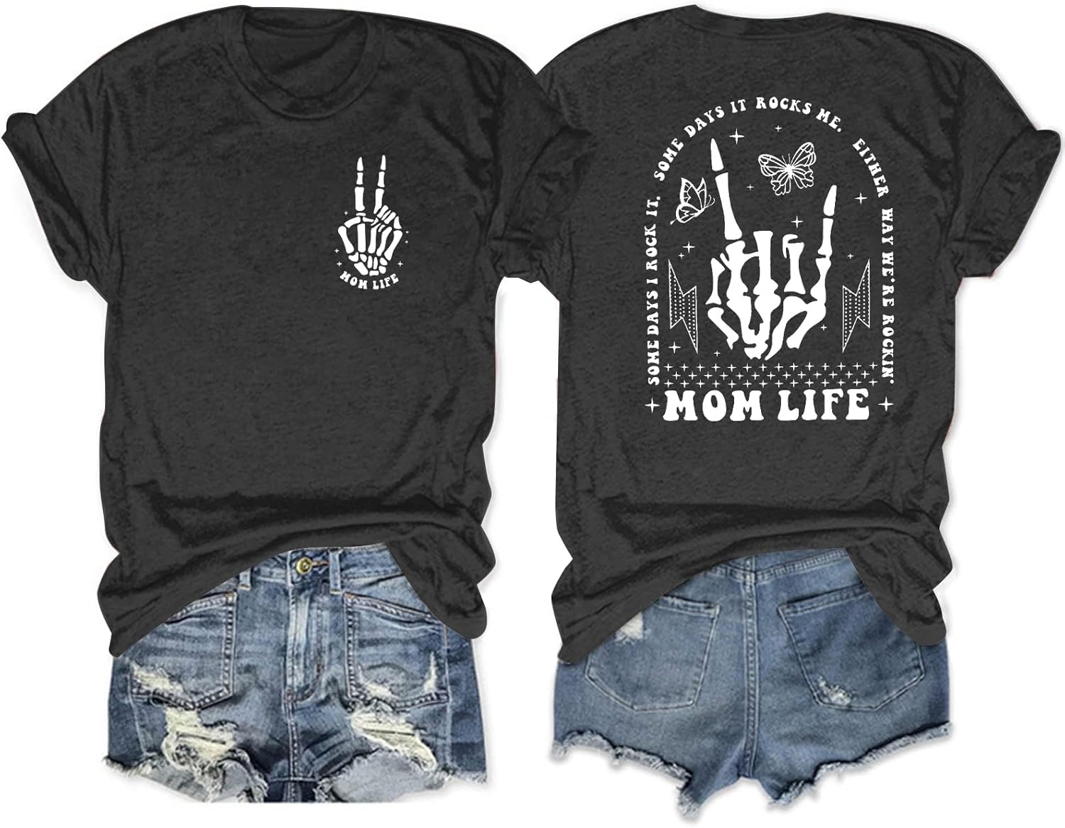 Mama Shirts Mom Life T-Shirts Women Some Days I Rock It Shirt Vintage Casual Short Sleeve Tops - Image 7