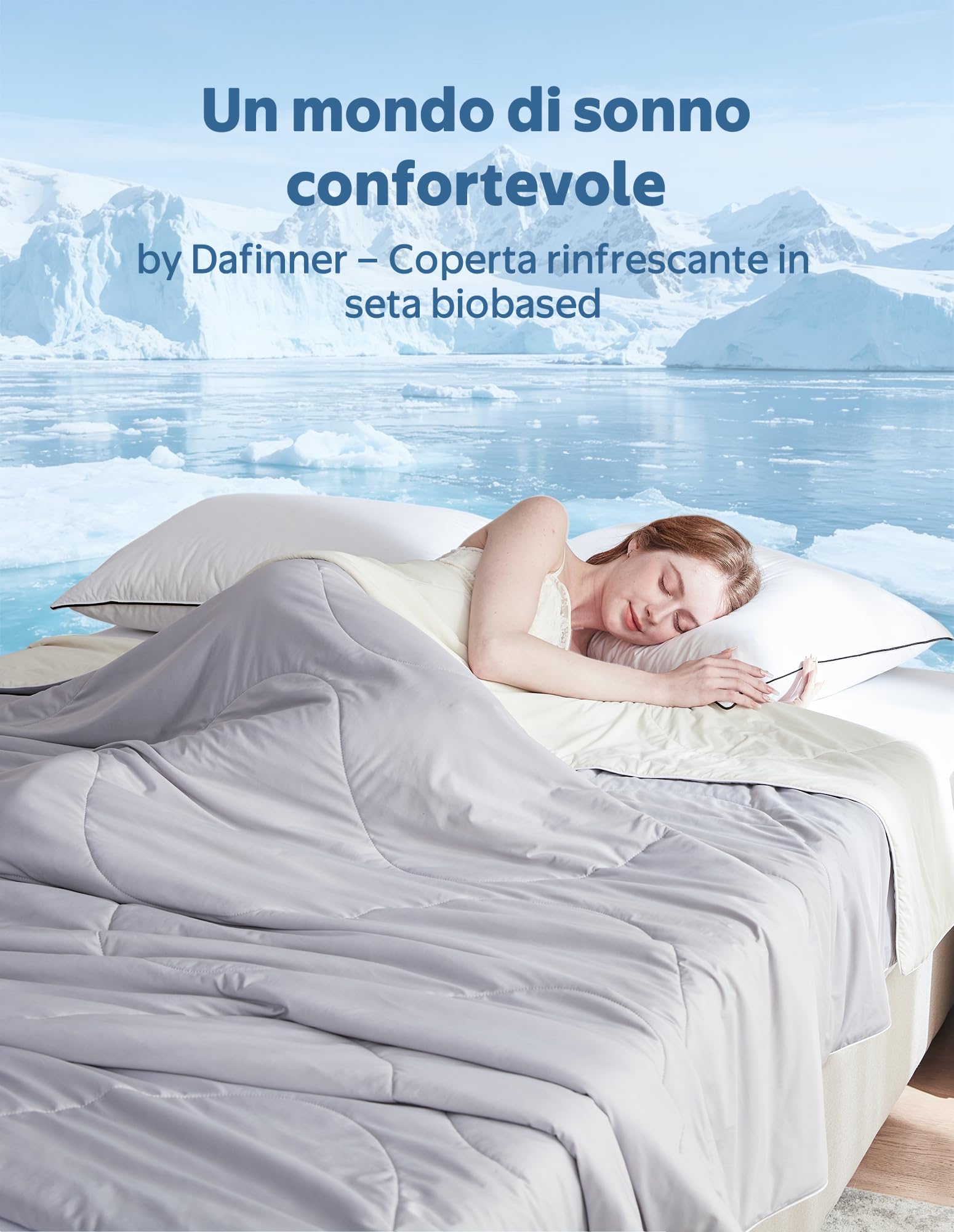 Dafinner Trapunta Estiva Leggera Matrimoniale| 220 × 240cm | Grigio Beige | Imbottitura 100 % seta selvatica | Ariosa per l‘estate | Oeko-Tex | Rinfrescante per chi dorme caldo | Q-Max > 0,4