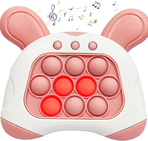 TOMFANCY Consola de juegos Pop Quick Push Light Up Handheld Puzzle Fidget Toys con sonido Press Popping Toy Regalo de cumpleaños para niños a partir