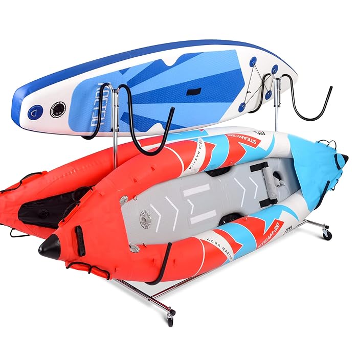 Buy Freestanding Kayak Storage Rack, Heavy Duty Kayak Stand, Standing