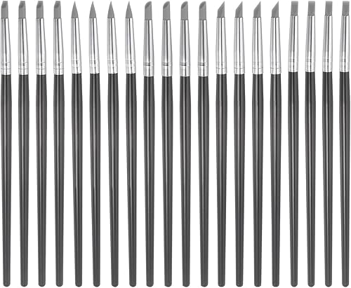 HARFINGTON 20 piezas de herramienta de escultura de arcilla de silicona, talladora de arcilla para esculpir con punta de goma, herramienta de