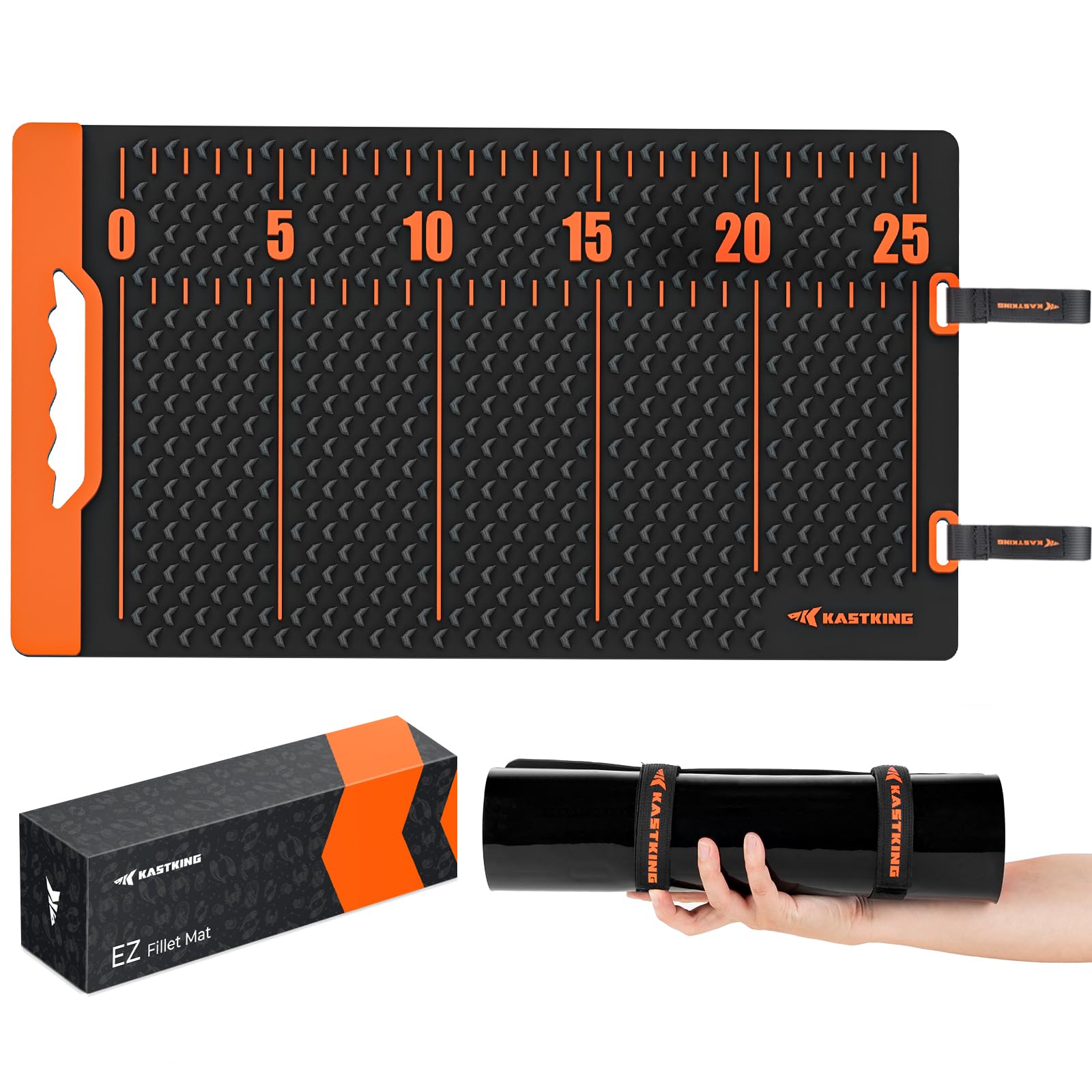 KastKing EZ Fillet Fish Fillet Mat, Anti-slip Texture With 25" Integrated Ruler, Extended Dimensions, Easy to Clean Material, Portable Storage, Fish