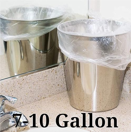 Miniatura 2 de NETKO Bolsas de basura transparentes para cocina, 7  10 galones, bolsa de basura de plástico transparente para cocina, hogar, oficina, baño, forros