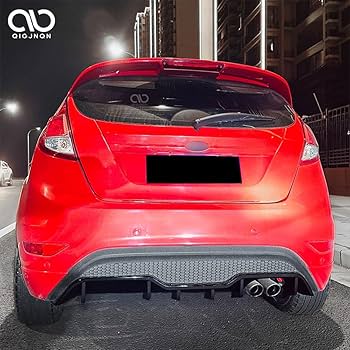 Rear BLACK Spoiler Lip Wing Riser Raiser Kit For 14-19 Ford Fiesta ST Hatchback