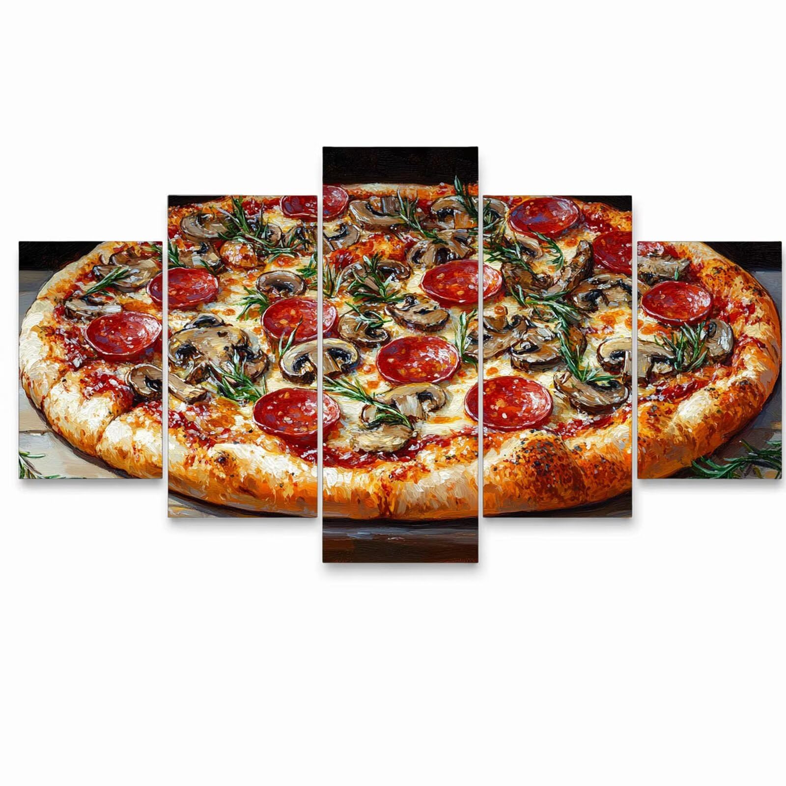Świecące malowanie po numerach dla dorosłych Pizza 5 Pack Trzy Rozmiary
