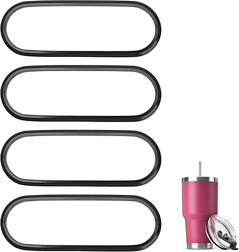 Paquete de 4 anillos de sellado de tapas de vaso de 30 onzas, piezas de repuesto para DOMICARE, KOODEE, UMITE CHEF, SASSYCUPS, POLAR CAMEL (30 onzas)
