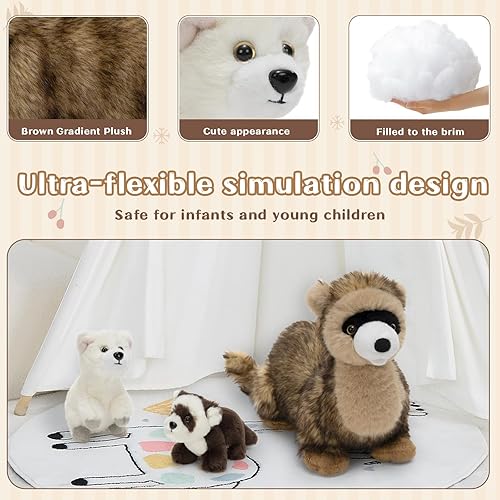 Vista 253 de Juego de 7 juguetes de peluche de dragón verde gigante de 21.7 pulgadas, animal de peluche con 4 bebés y 2 huevos, dinosaurios de peluche para niños