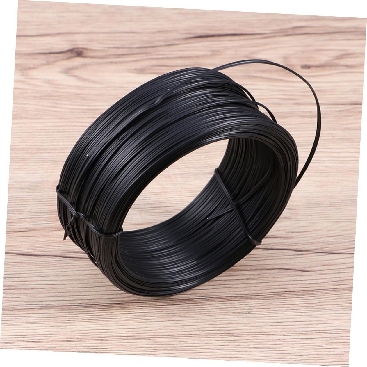 WOONEKY 2 Piezas Alambre Recubierto Negro Flexible para Jardinería y Manualidades Metros Resistente y Duradero de Unidades para Atar Plantas y Estructuras