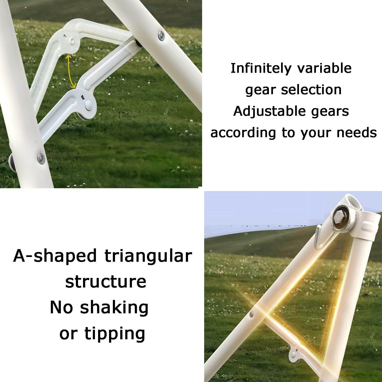 Générique Support De Hamac, Capacité De Charge 350 Kg, Support De Balançoire Pliable Et Peu Encombrant,for Jardin Et Terrasse (Support Uniquement)