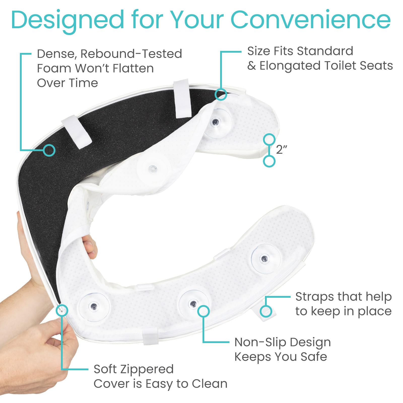 Toilet Seat Riser Cushion - Senior Comfort & Safety -6