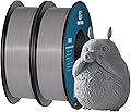 GEEETECH PLA Filament 1.75mm 2kg, PLA 3D Printer Filament, Dimensional Accuracy +/- 0.03mm, Total 2kg, 1kg Per Spool, Grey+Grey