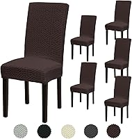 Vista 260 de Juego de 6 fundas elásticas para sillas de comedor, extraíbles y lavables, para sillas de comedor, hotel, ceremonia