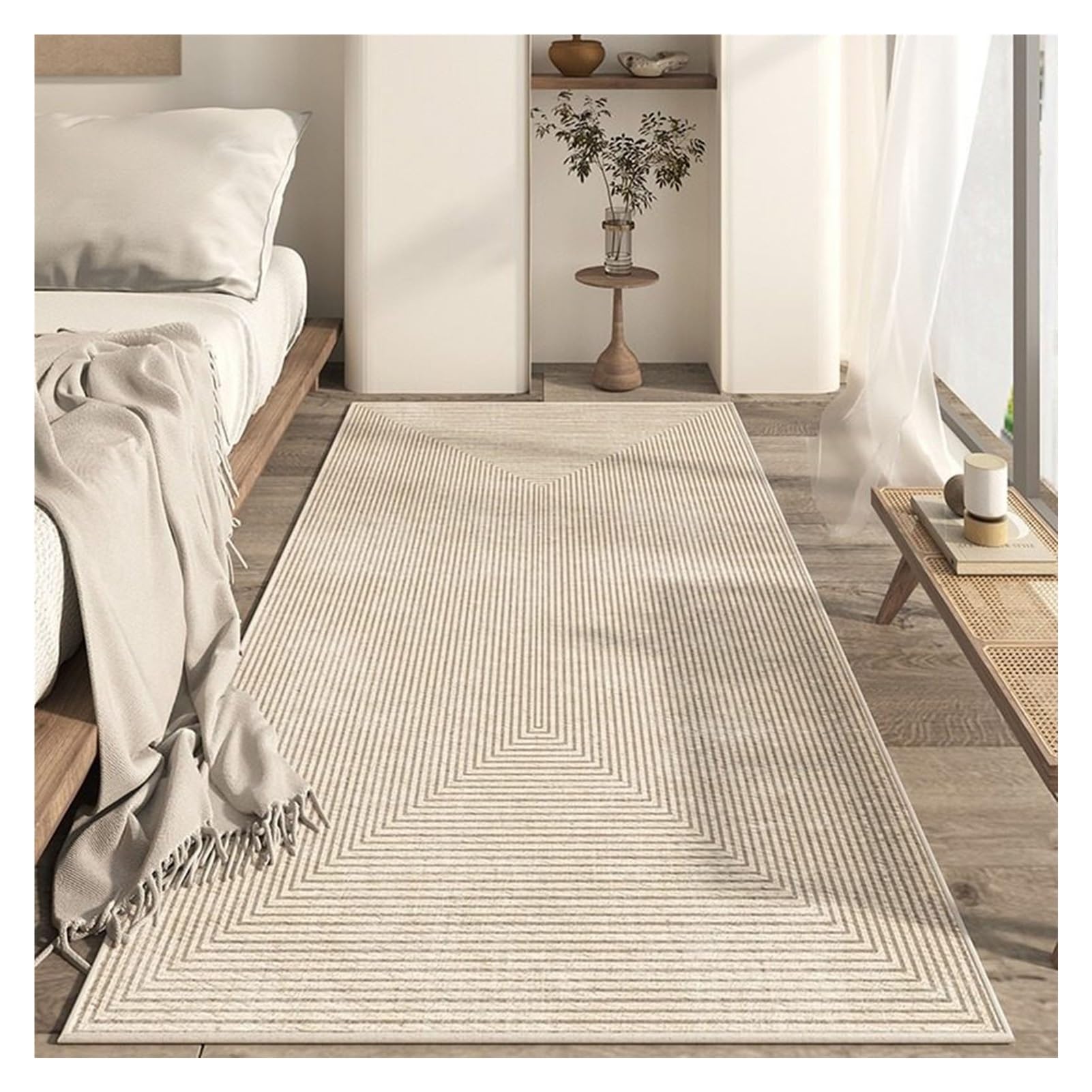 Descente de lit tapis poil ras 80x160cm pour chambre et salon