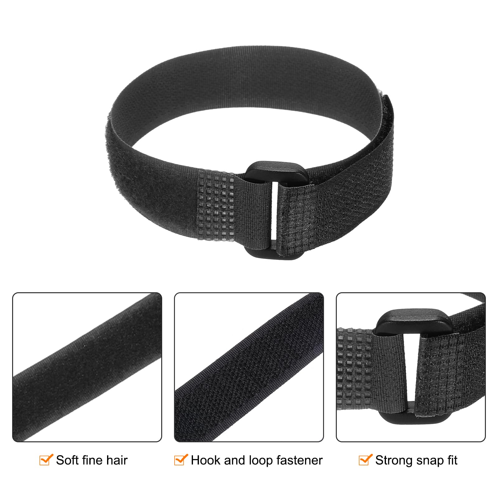 QUARKZMAN 6Pezzi Cinghie di Fissaggio per Batteria Riutilizzabili, 0.6X12" Cinghie di Nylon Nere Multipurpose per Fissare Batterie Regolabili con Gancio a Strappo